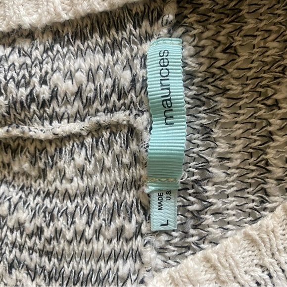 Maurices Aztec Southwest Chunky Knit Hooded Sweater L - Picture 5 of 9